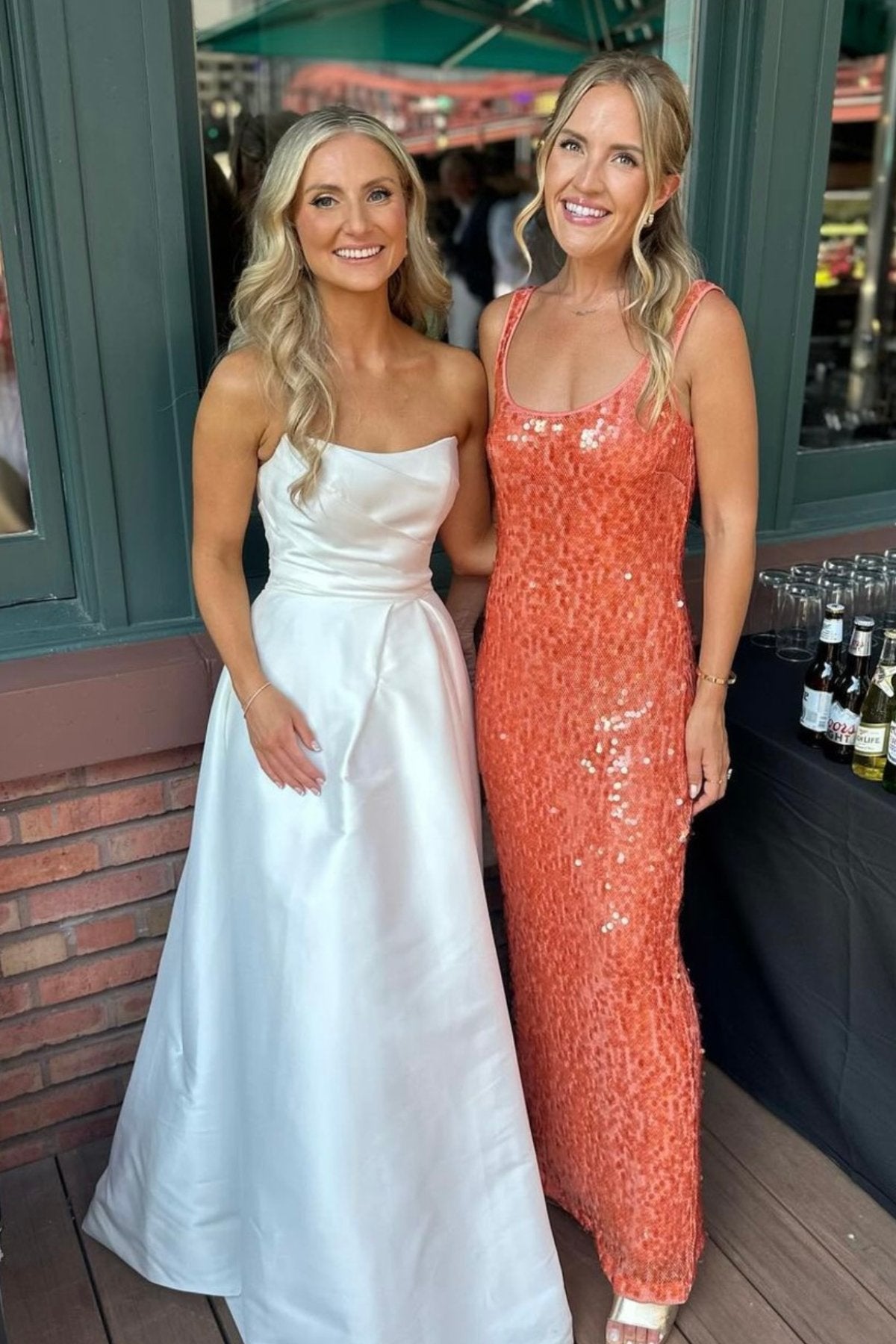 Bex Sequined Maxi Dress | Grapefruit - Saudade