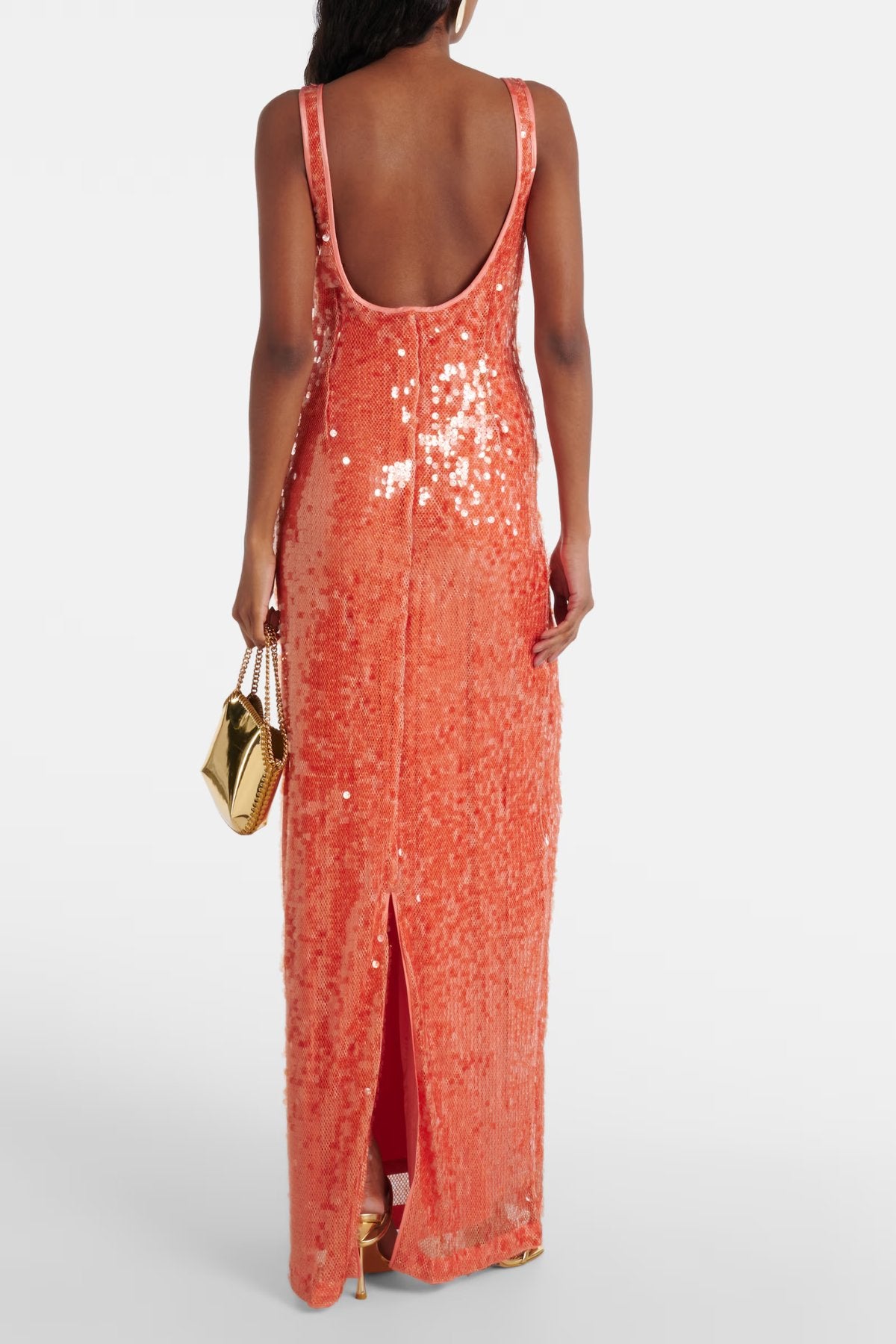 Bex Sequined Maxi Dress | Grapefruit - Saudade