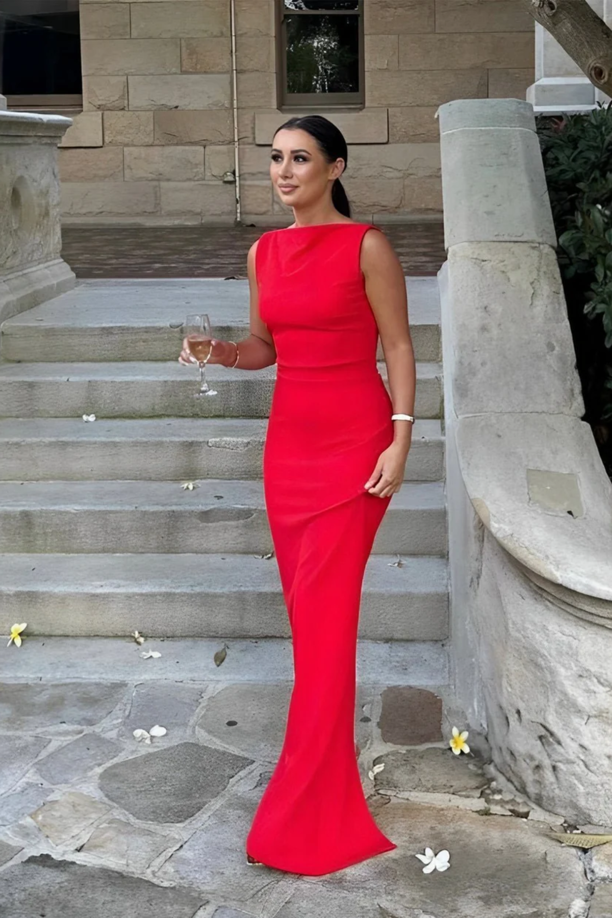 Verona Gown | Cherry Red
